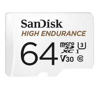 SanDisk 64GB High Endurance Video MicroSDXC Card with Adapter for Dash Cam and Home Monitoring Systems - C10, U3, V30, 4K UHD, Micro SD Card - SDSQQNR-064G-GN6IA