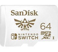 SanDisk 64GB MicroSD Nintendo Switch Micro SDHC Memory Card for Switch & Switch Lite SDSQXAT-064G Legend of Zelda Triforce Design Bundle with (1) GoRAM Card Reader (64GB, 1 Pack)