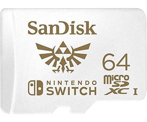 SanDisk 64GB MicroSD Nintendo Switch Micro SDHC Memory Card for Switch & Switch Lite SDSQXAT-064G Legend of Zelda Triforce Design Bundle with (1) GoRAM Card Reader (64GB, 1 Pack)