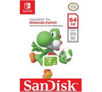 Official SanDisk Nintendo Switch MicroSDXC Memory Cards 64/128GB, 100MB/s
