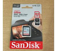 SanDisk 64GB Ultra SDXC 140mb/s SD Card Class 10 UHS-I Fast Memory For Camera