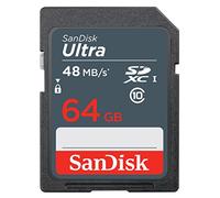 Sandisk 64GB Ultra SDXC Memory Card For Nikon D3200 Camera