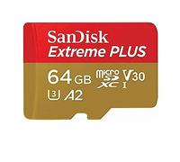 SANDISK - CARDS EXTREME PLUS MICROSDXC 64GB+SD ADAPTER 200MB/S 90MB/S A2 C10 V3