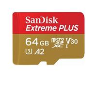 SANDISK - CARDS EXTREME PLUS MICROSDXC 64GB+SD ADAPTER 200MB/S 90MB/ (SD-Karten)