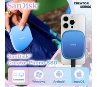 SanDisk Creator USB 3.2 Type-C PSSD E62C External Solid State Drive 1TB 2TB Up to 1000Mb/s Portable Hard Disk SSD for iPhone 15 E62C PSSD