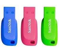 Sandisk Sandisk Cruzer Blade - Usb Flash Drive - 16 Gb - Usb 2.0 - Blue, Green,