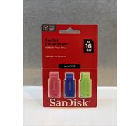 Sandisk Sandisk Cruzer Blade - Usb Flash Drive - 16 Gb - Usb 2.0 - Blue, Green,