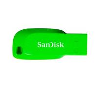 SanDisk Cruzer Blade 32GB Memory Stick Green, USB 2.0, Type-A, FREE DELIVERY