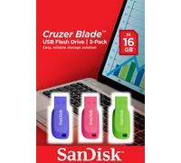 Sandisk Sandisk Cruzer Blade - Usb Flash Drive - 16 Gb - Usb 2.0 - Blue, Green,