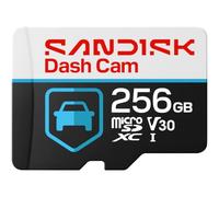 SANDISK Dash Cam microSD 256GB, Up to 100 MB/s Read, High-Endurance Card | V30, 4K UHD, C10, U3, Up to 40 MB/s Write, Up to 20,000 Hours of Continuous Recording, Supports Continuous Loop Recording