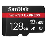 SanDisk microSD Express Card, 12GB mSD card, Read speeds up to 880 MB/s, Write Speeds up to 480MB/s, Sustained Write 100MB/s, SanDisk QuickFlow Technology, ThermAdapt, UHS-I, U3, C10