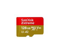 SanDisk Extreme 128 GB microSDXC Memory Card + SD Adapter with A2 App Performance + Rescue Pro Deluxe, Up to 160 MB/s, Class 10, UHS-I, U3, V30 , Red/