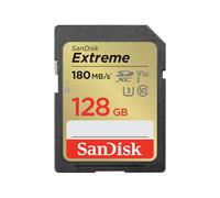 SanDisk Extreme SDXC card 180MBs UHSI U3 V30 128GB
