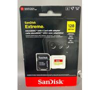 SanDisk Extreme 128GB microSDXC Class 10 Memory Card with SD Adapter