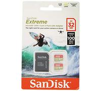 SanDisk Extreme 32 GB microSDhC Memory Card for Action Cameras and Drones with A1 App Performance up to 100 MB/s, Class 10, U3, V30 - Twin Pack