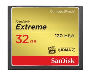 SanDisk Extreme 32 GB UDMA7 CompactFlash Card - Speed Up-To 120MB/S - Black/Gold