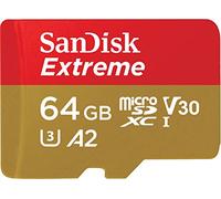 SanDisk Extreme 64GB microSDXC UHS-I, V30, 170MB/s read, 80MB/s write, memory card for 4K video on smartphones, sports cameras and drones