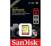 SanDisk Extreme 64GB SDXC UHS-I Card U3 90MB/s Class 10 Digital Memory