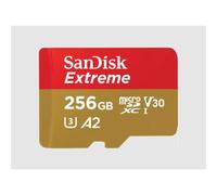SanDisk Extreme. Capacity: 256 GB Flash card type: MicroSDXC Flash memory class: Class 3 Internal memory type: UHS-I Read speed: 160 MB/s Write speed: 90 MB/s UHS Speed Class: Class 1 (U1) Video Speed