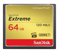 Sandisk Extreme CompactFlash Memory Card - 64 GB (SDCFXS-064G-A46) | 64GB CompactFlash with 120MB/s read and 85MB/s write for photography, video and burst-mode