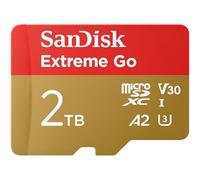 SANDISK Extreme Go micro SD card + Adapter 2TB, Up to 250MB/s Read Speeds | UHS-I, V30, 5K & 4K UHD, U3, C10, A2, For Android Devices, Gaming Consoles, Drones, Action Cams, Rescue PRO - For Amazon