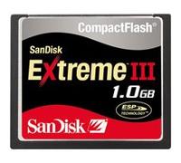 Sandisk Extreme III CompactFlash 1GB Memory Card CompactFlash 25-85°C