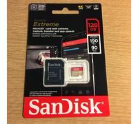 SanDisk Extreme microSD Card 128GB - 190MB/s UHS-I, Ideal for 4K action cameras and Android devices