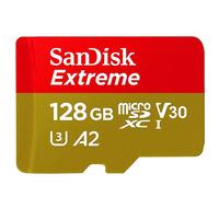 SanDisk Extreme microSDXC 128GB 190MB/s UHS-I Memory Card + Adapter