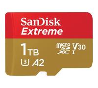 SanDisk Extreme microSDXC 190MB/s UHSI U3 V30 & Adapter 1TB SDSQXAV-1T00-GN6MA
