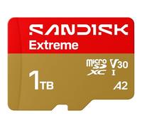 SANDISK Extreme microSDXC Card 1TB, UHS-I + SD Adapter (up to 245MB/s read, 170MB/s write speed, 5.3K video, C10, V30, U3, A2) For Action Cams, Drones, Android devices, Laptops