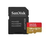 SanDisk Extreme 128GB microSDXC Class 10 Memory Card with SD Adapter