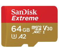 SANDISK - Extreme MicroSDXC UHS-I U3 V30 Memory Card, 64GB 160MB/s 60MB/s