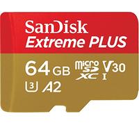 SanDisk Extreme PLUS 64 GB microSDXC Memory Card + SD Adapter with A2 App Performance up to 170 MB/s, Class 10, U3, V30