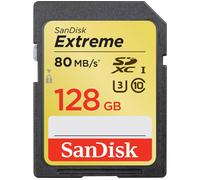 SANDISK Extreme Plus Class 10 SDXC Memory Card - 128 GB