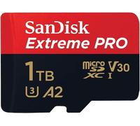 SanDisk Extreme Pro 1 TB microSDXC Memory Card + SD Adapter, UHS-I, U3, V30