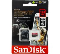 Sandisk Extreme Pro 128GB Microsdxc Memory Card + SD Adapter with A2 App Perform
