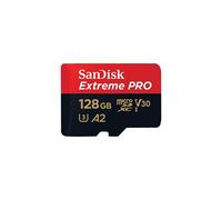 SanDisk Extreme Pro 128GB microSDXC Memory Card + SD Adapter with A2 App Performance + Rescue Pro Deluxe 170MB/s Class 10, UHS-I, U3, V30