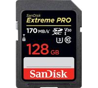 SANDISK Extreme PRO SD UHS-I Card 128GB 250MB/s read speed, 120MB/s write speed