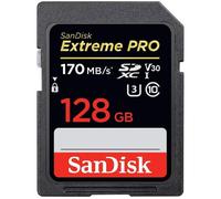 SanDisk Extreme PRO 128GB SDXC UHS-I Memory Card (170MB/s, U3, V30, Class 10)