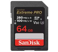SanDisk Extreme PRO 280MBs UHS-II C10 V60 SDXC Card 64GB SDSDXEP-064G-GN4IN