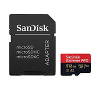 SanDisk Extreme Pro 512 GB microSDXC Memory Card + SD Adapter with A2 App Performance + Rescue Pro Deluxe 170 MB/s Class 10, UHS-I, U3, V30
