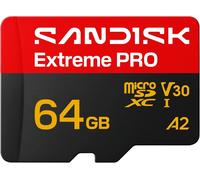 SanDisk Extreme PRO 64 GB microSDXC 250MB/s U3 V30 A2 5K Memory Card