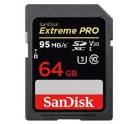 SanDisk Extreme PRO 64 GB SDXC Memory Card up to 95 MB/s, Class 10, U3, V30