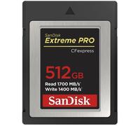 SanDisk 512GB Extreme PRO CFexpress Type B card RAW 4K video recording + RescuePro Deluxe up to 1700 MB/s