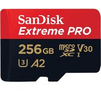 SANDISK Extreme PRO micro SD card 256GB + SD adapter RescuePro Deluxe UHS-I