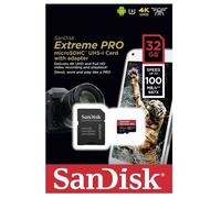 SanDisk 32GB Extreme Pro Micro SD (SDHC) Card U3, V30, A1, 100MB/s R, 90MB/s W