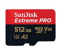 SanDisk Extreme Pro MicroSD 512GB V30 A2 R200/W90 with Adapter