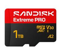 SANDISK Extreme PRO microSDXC 1TB, UHS-I + SD Adapter (up to 250MB/s read, 170MB/s write speed, 5K, 3K, 4K UHD, C10, V30, U3, A2) For Action Cams, Drones, Android devices, Laptops