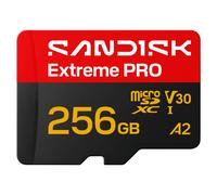 SANDISK Extreme PRO microSD + Adapter 256GB, Up to 250MB/s Read Speeds