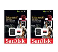 SanDisk Extreme Pro MicroSD Card with full Size SD Card Adapter - 32GB x2